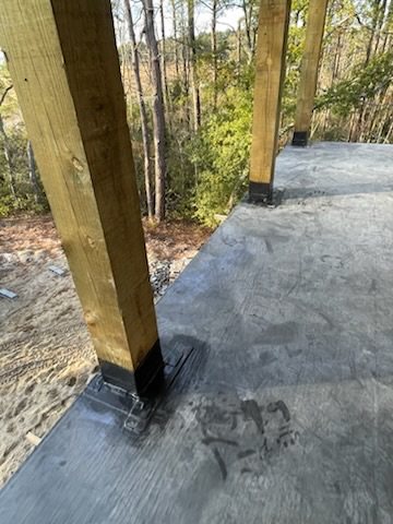 EPDM corner detail at a deck post